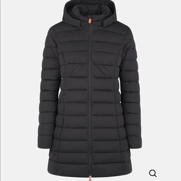 NWT• Save The Duck • 3/4 Coat w/ Detachable Hood - Picture 2 of 9